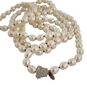 Frogpearl Necklace pearl necklace with 925 sterling silver frog prince infinity